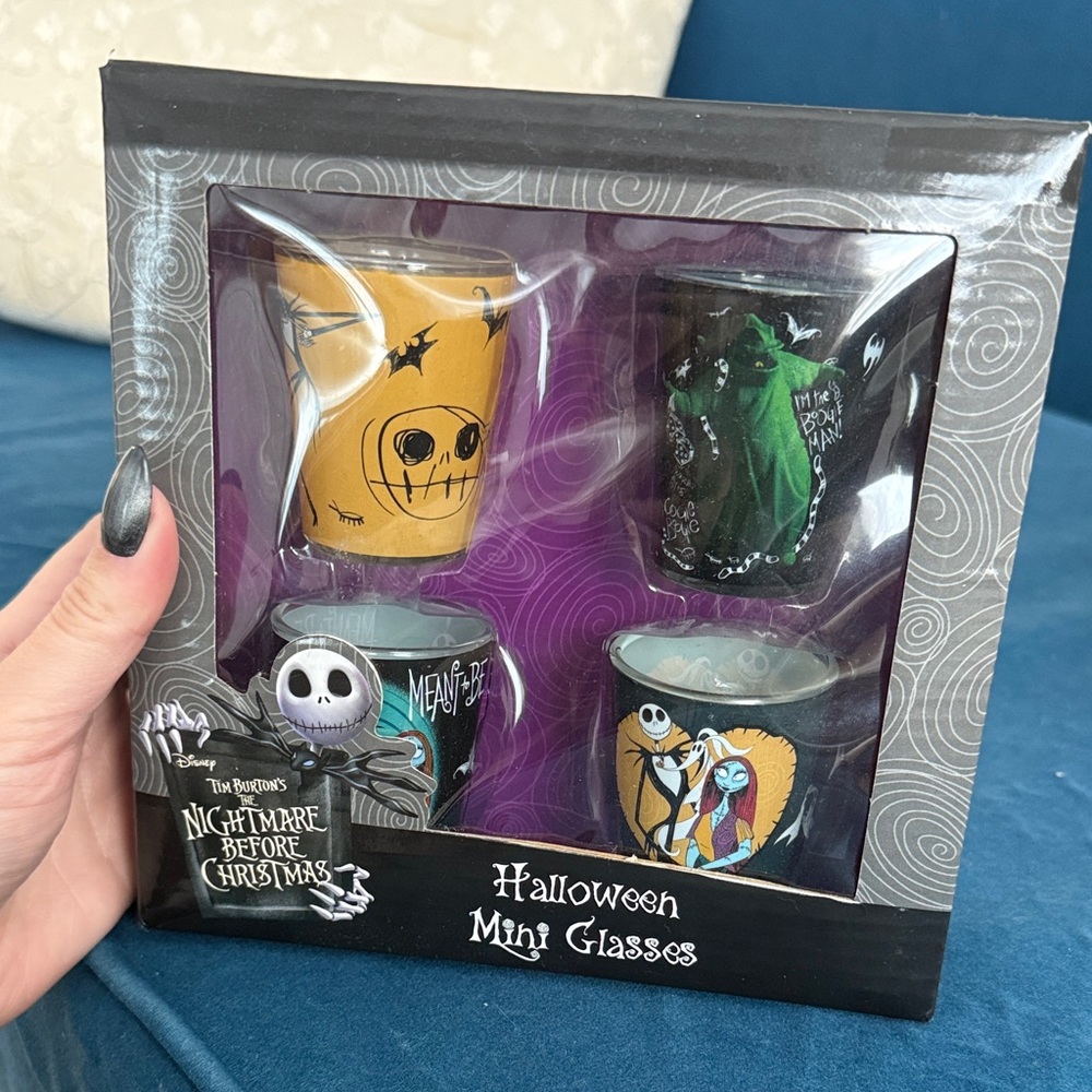 Disney Nightmare Before Christmas Halloween Mini Glasses Set